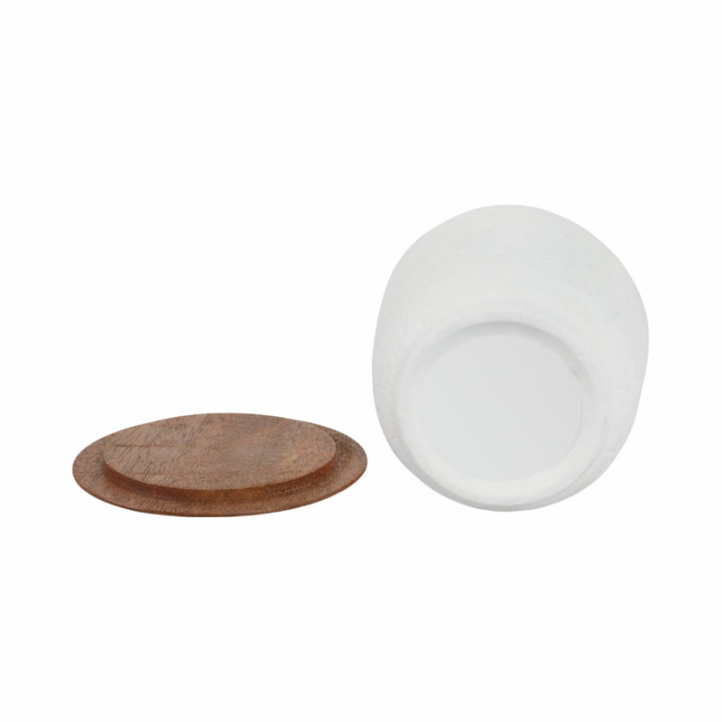 4" 7 Oz Wild Jasmine & Daisy Candle With Lid, Wht - Al Rugaib Furniture