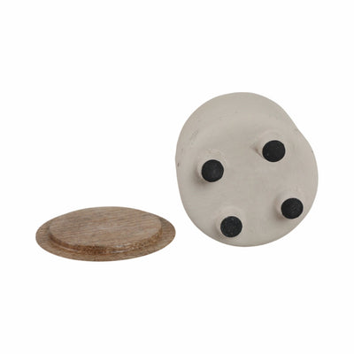 4" 7oz Euclyptus & Sage Footed Cndle W/lid, Cream - Al Rugaib Furniture