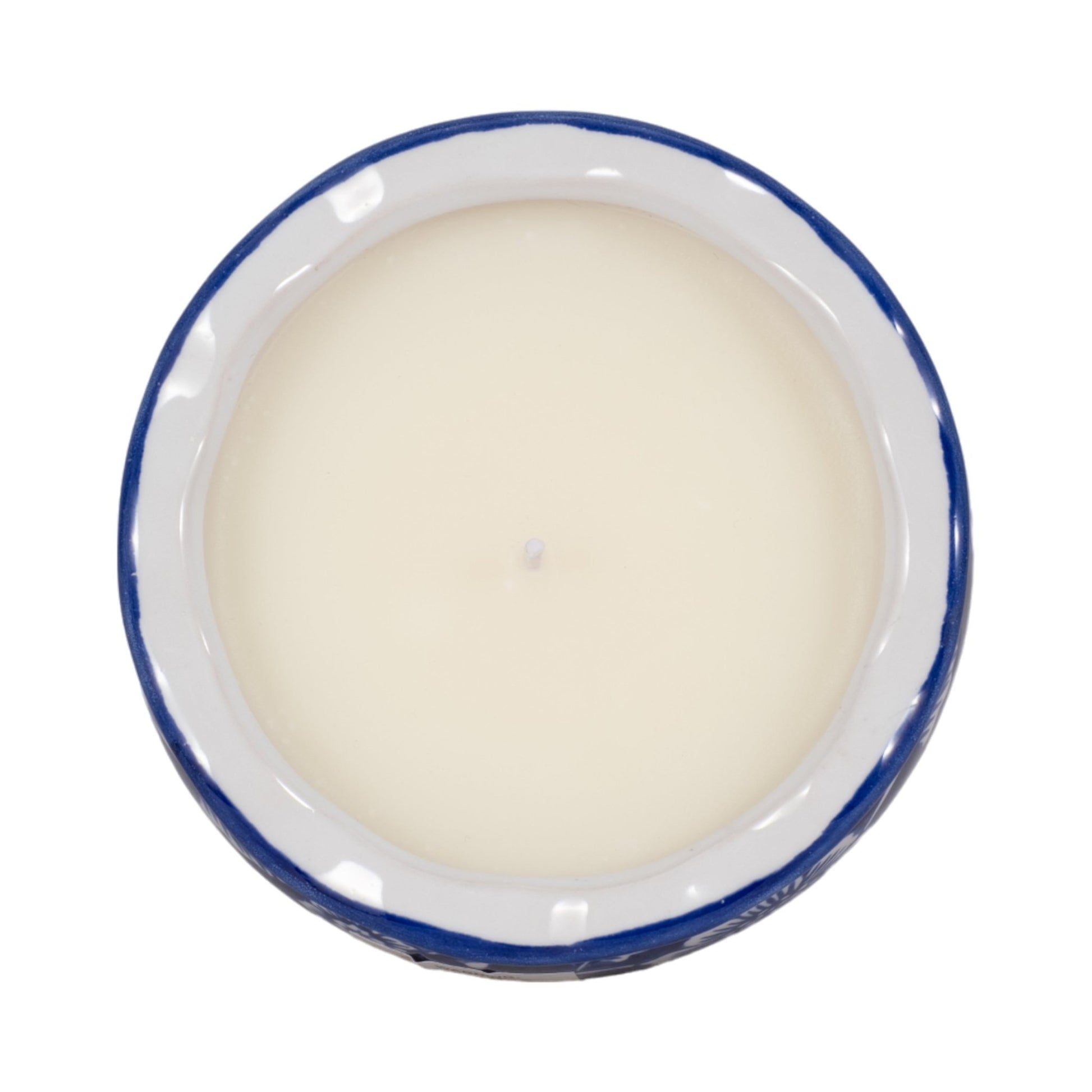4", 7oz Round Chinoiserie Candle , Blue/white Candle Holders| Sagebrook Home