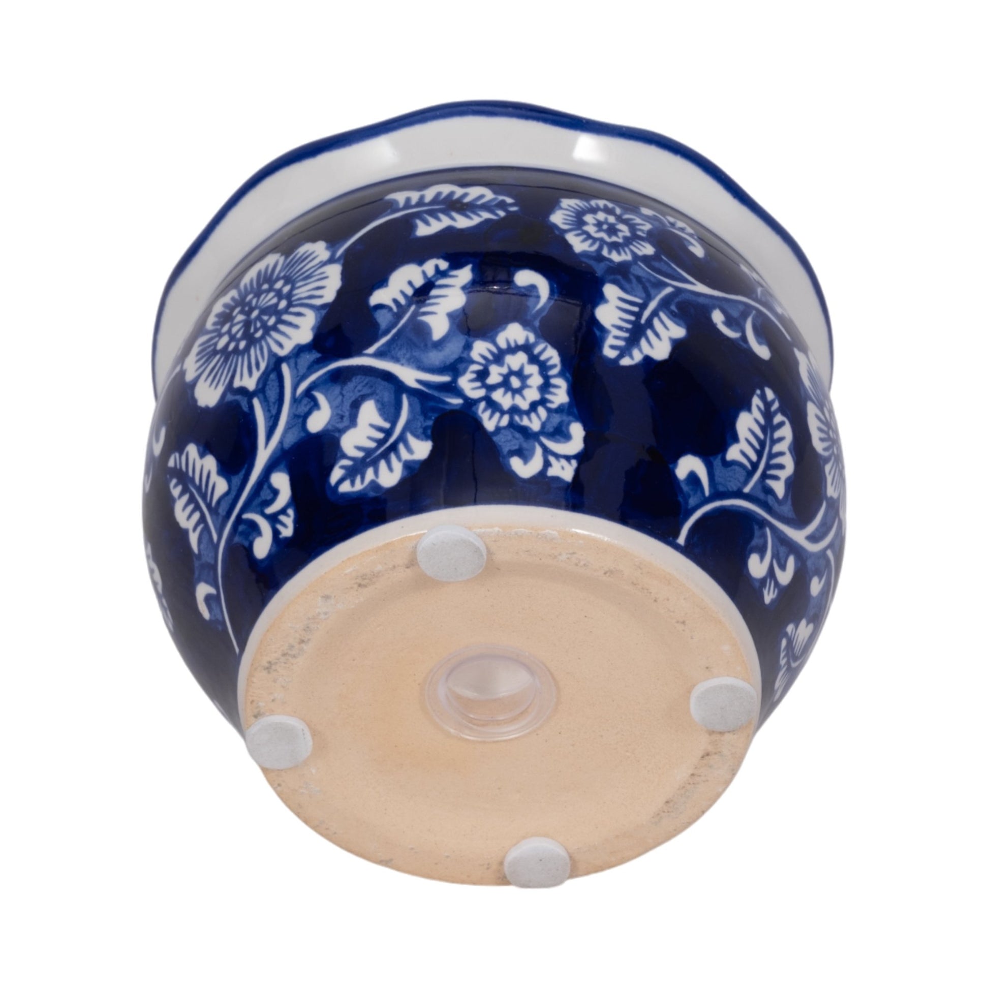 4", 7oz Round Chinoiserie Candle , Blue/white Candle Holders| Sagebrook Home