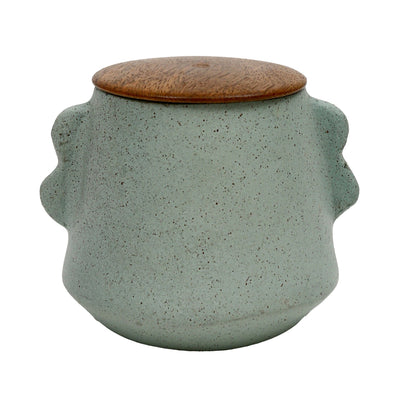 4" 8oz Wild Jasmine & Daisy Eared Cndle W/lid,blu - Al Rugaib Furniture