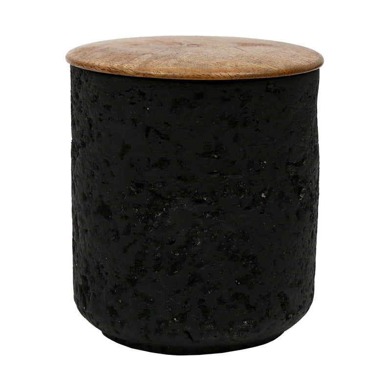 4" 9 Oz Balsam & Myrrh Tall Candle With Lid, Black - Al Rugaib Furniture
