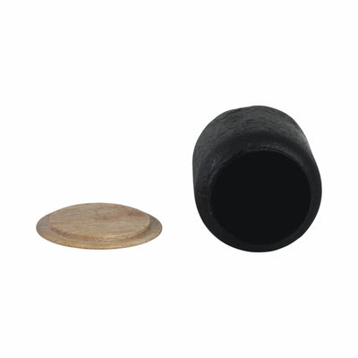 4" 9 Oz Balsam & Myrrh Tall Candle With Lid, Black - Al Rugaib Furniture