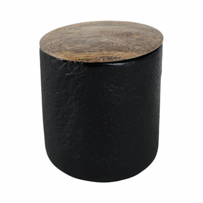 4" 9 Oz Balsam & Myrrh Tall Candle With Lid, Black - Al Rugaib Furniture