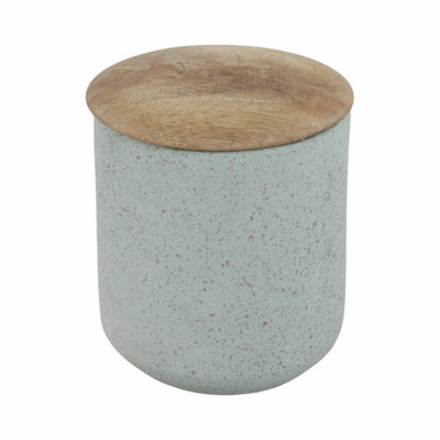 4" 9oz Wild Jasmine & Daisy Tall Cndle W/lid, Blue - Al Rugaib Furniture