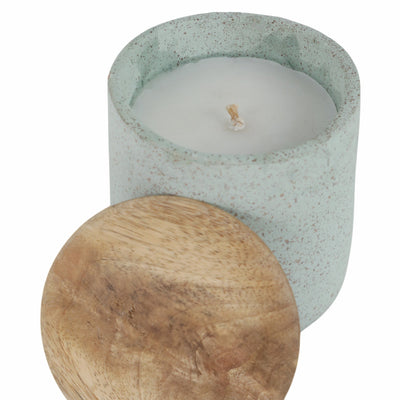 4" 9oz Wild Jasmine & Daisy Tall Cndle W/lid, Blue - Al Rugaib Furniture