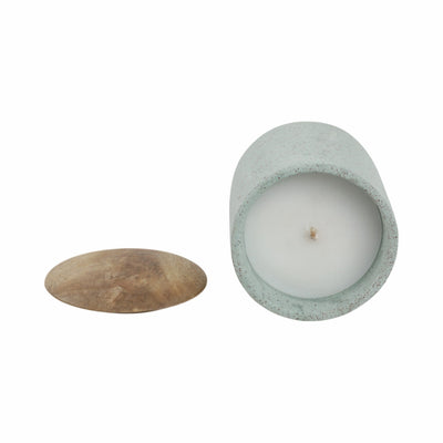 4" 9oz Wild Jasmine & Daisy Tall Cndle W/lid, Blue - Al Rugaib Furniture