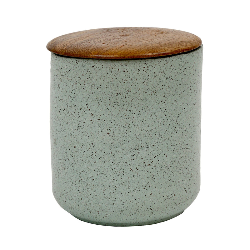 4" 9oz Wild Jasmine & Daisy Tall Cndle W/lid, Blue - Al Rugaib Furniture