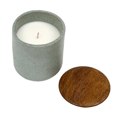 4" 9oz Wild Jasmine & Daisy Tall Cndle W/lid, Blue - Al Rugaib Furniture