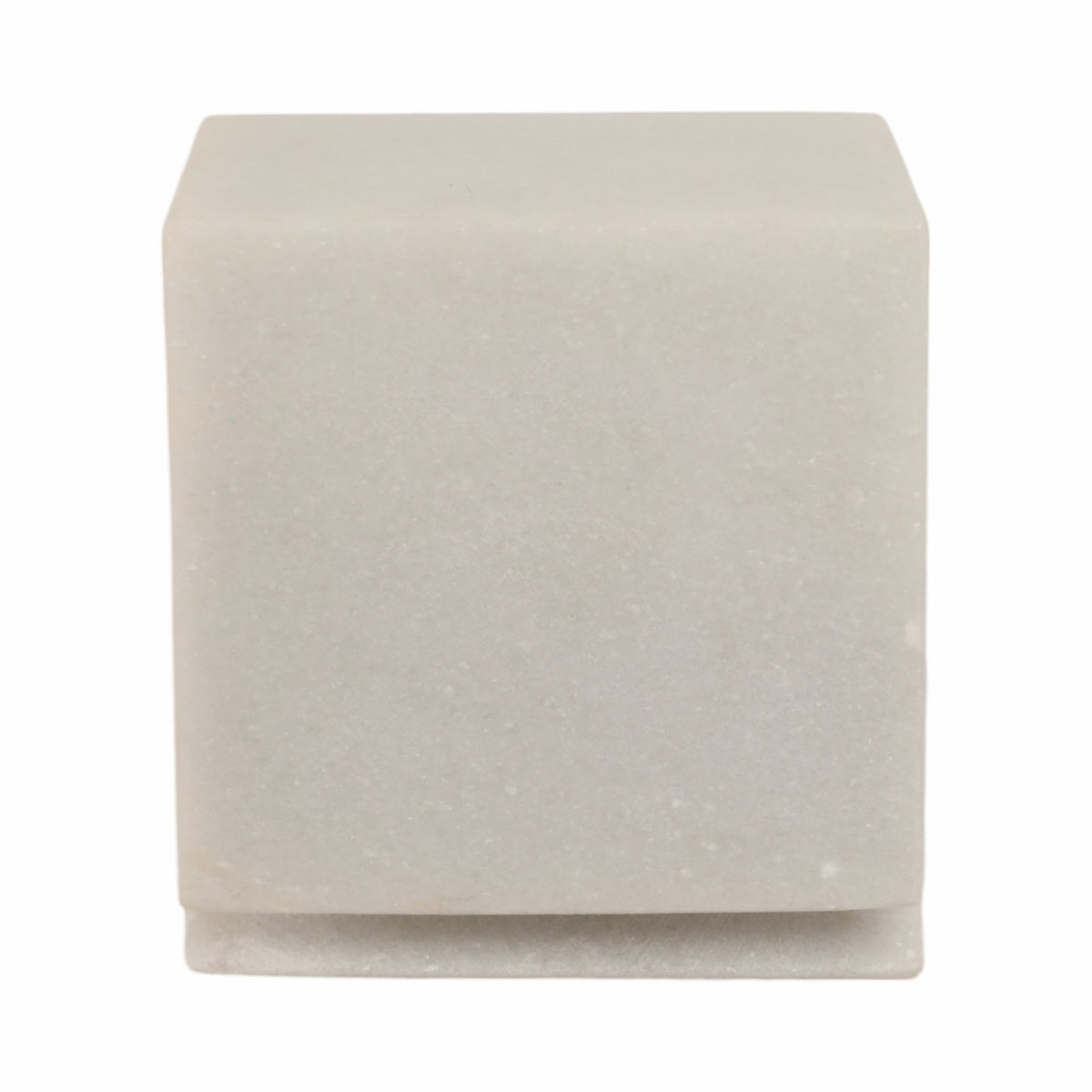 4" Cut Marble Cube, White Table Decors| Sagebrook Home