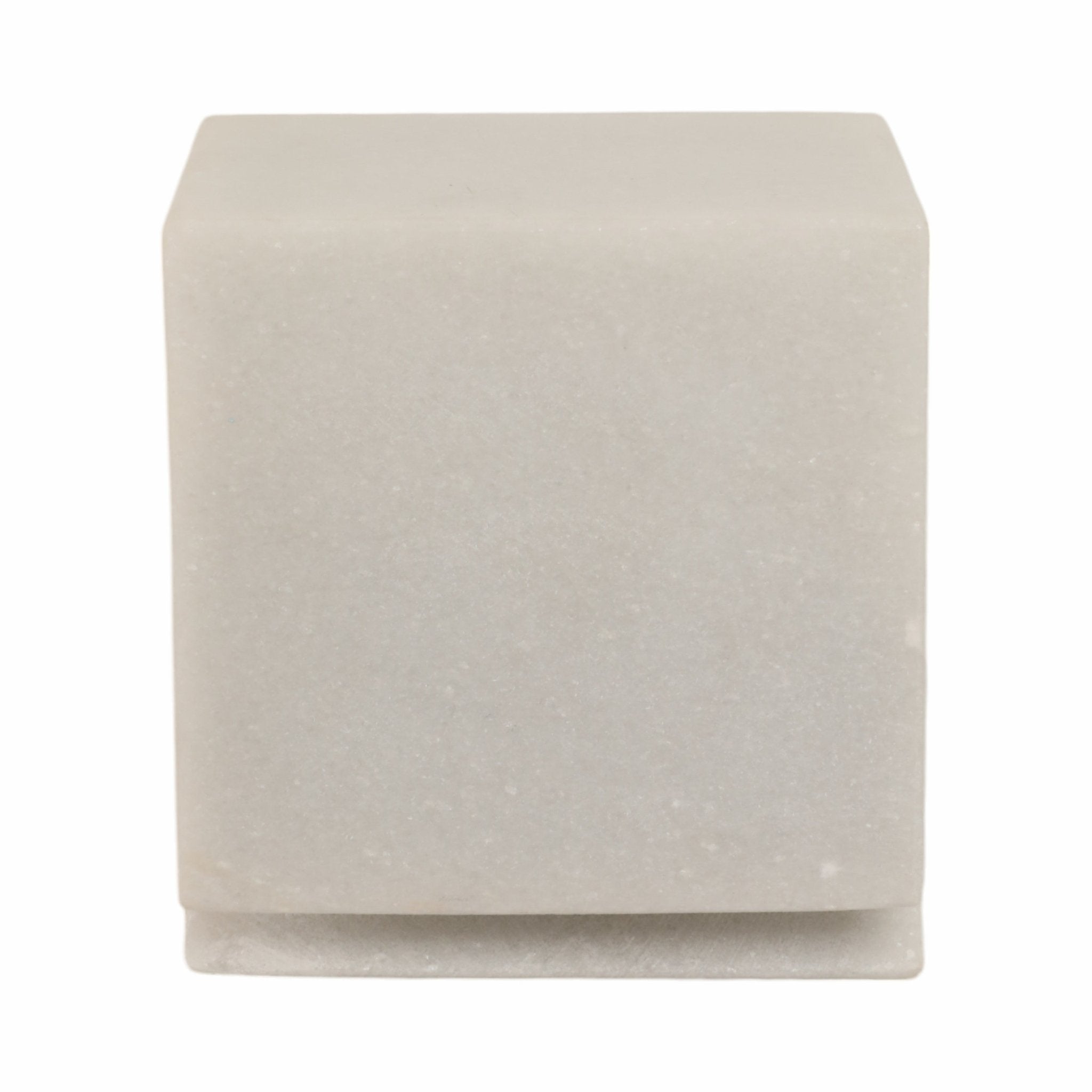 4" Cut Marble Cube, White Table Decors| Sagebrook Home