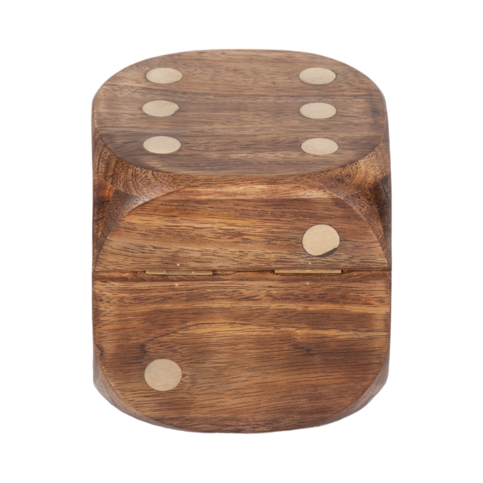4" Dice Box With Dice Inside, Brown Table Decors| Sagebrook Home
