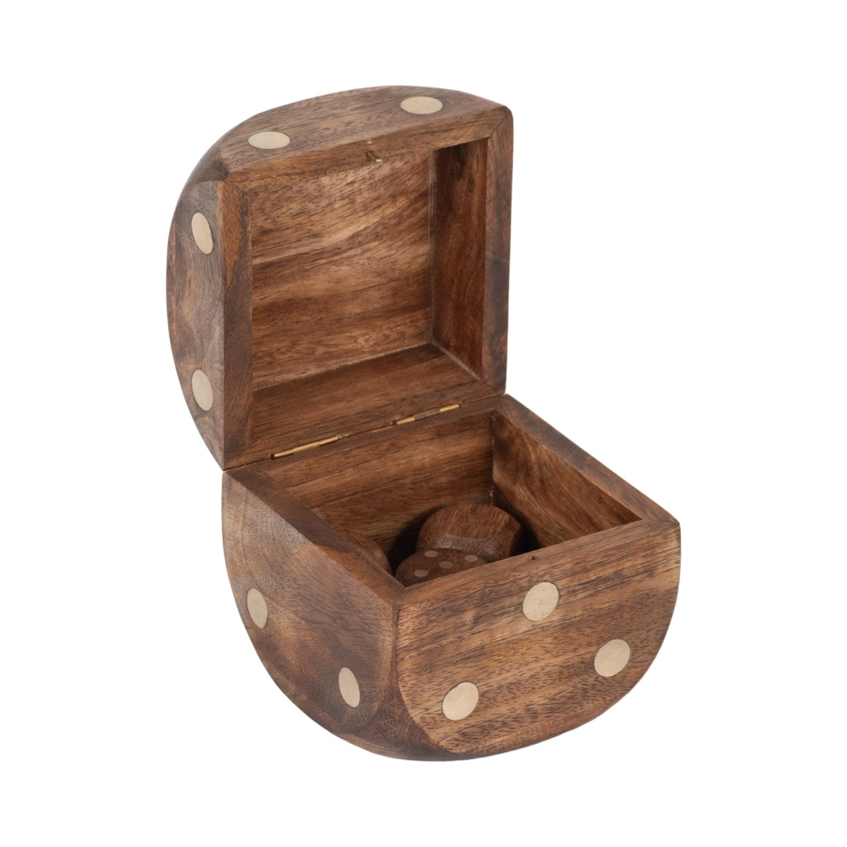4" Dice Box With Dice Inside, Brown Table Decors| Sagebrook Home
