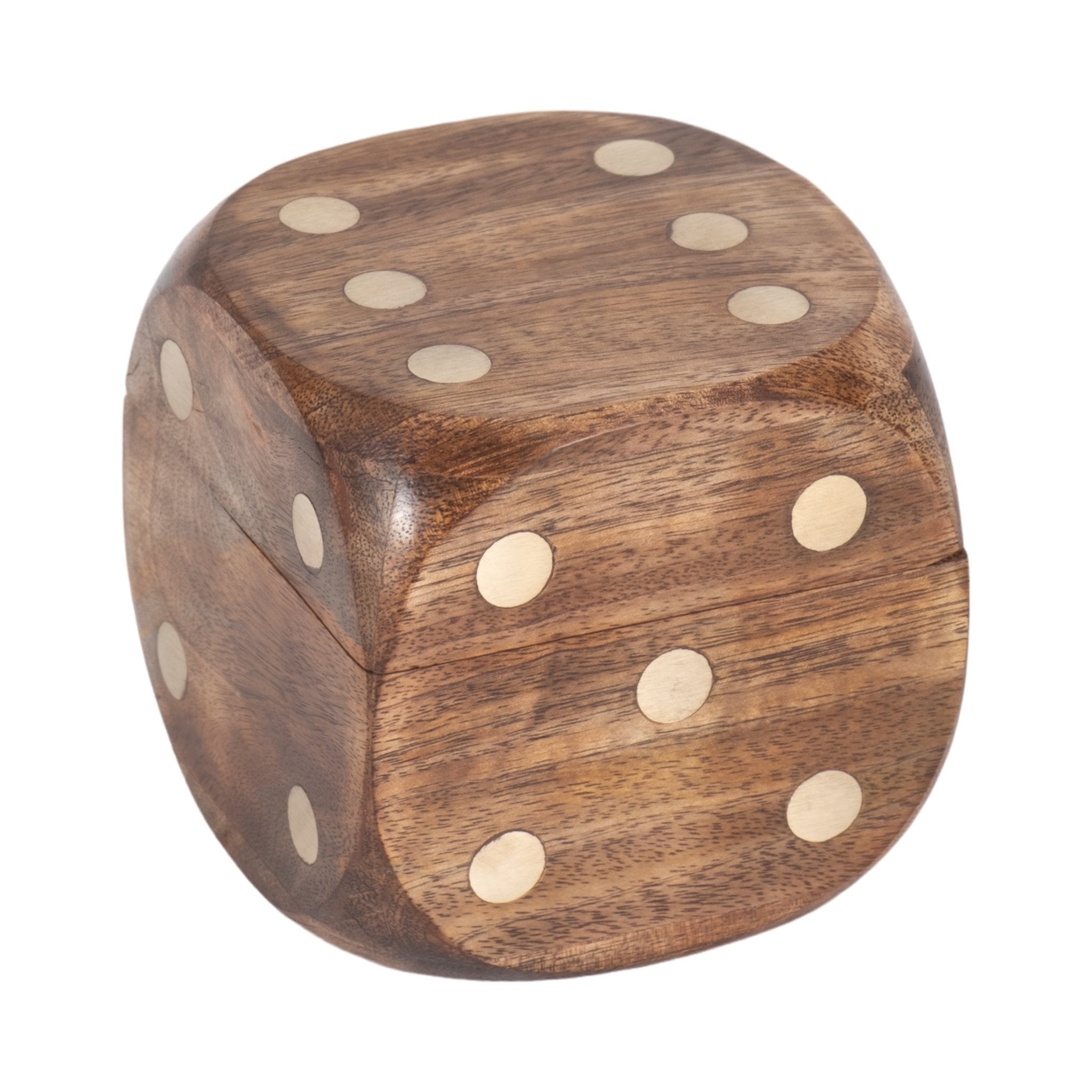 4" Dice Box With Dice Inside, Brown Table Decors| Sagebrook Home