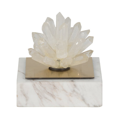 4" Julia Short Crystal And Marble Block - Al Rugaib Furniture