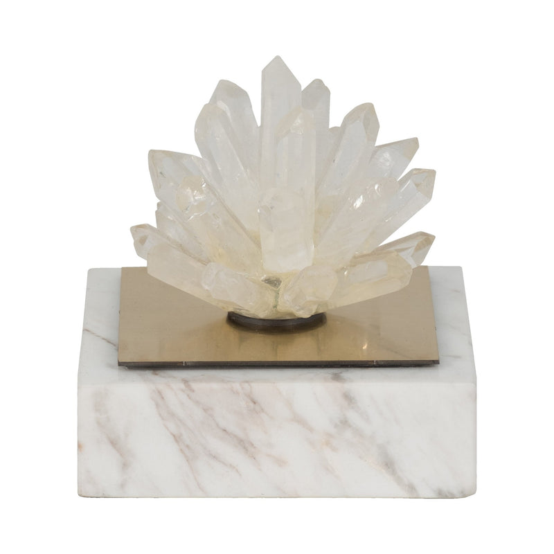 4" Julia Short Crystal And Marble Block - Al Rugaib Furniture