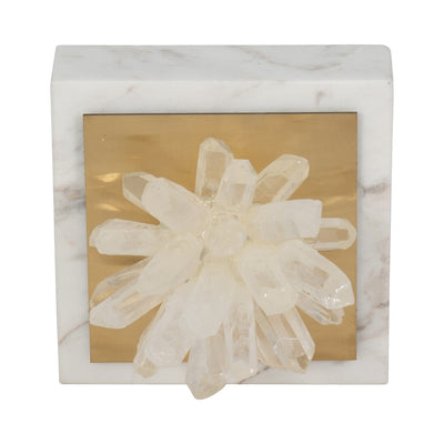 4" Julia Short Crystal And Marble Block - Al Rugaib Furniture