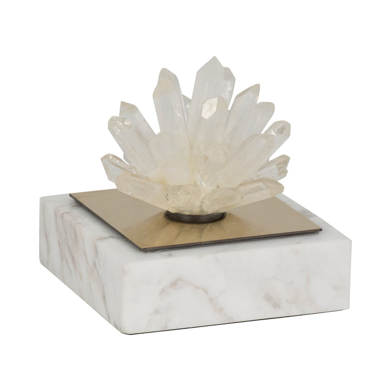 4" Julia Short Crystal And Marble Block - Al Rugaib Furniture
