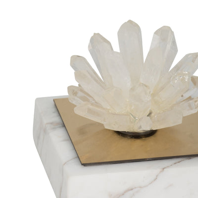 4" Julia Short Crystal And Marble Block - Al Rugaib Furniture