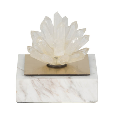 4" Julia Short Crystal And Marble Block - Al Rugaib Furniture