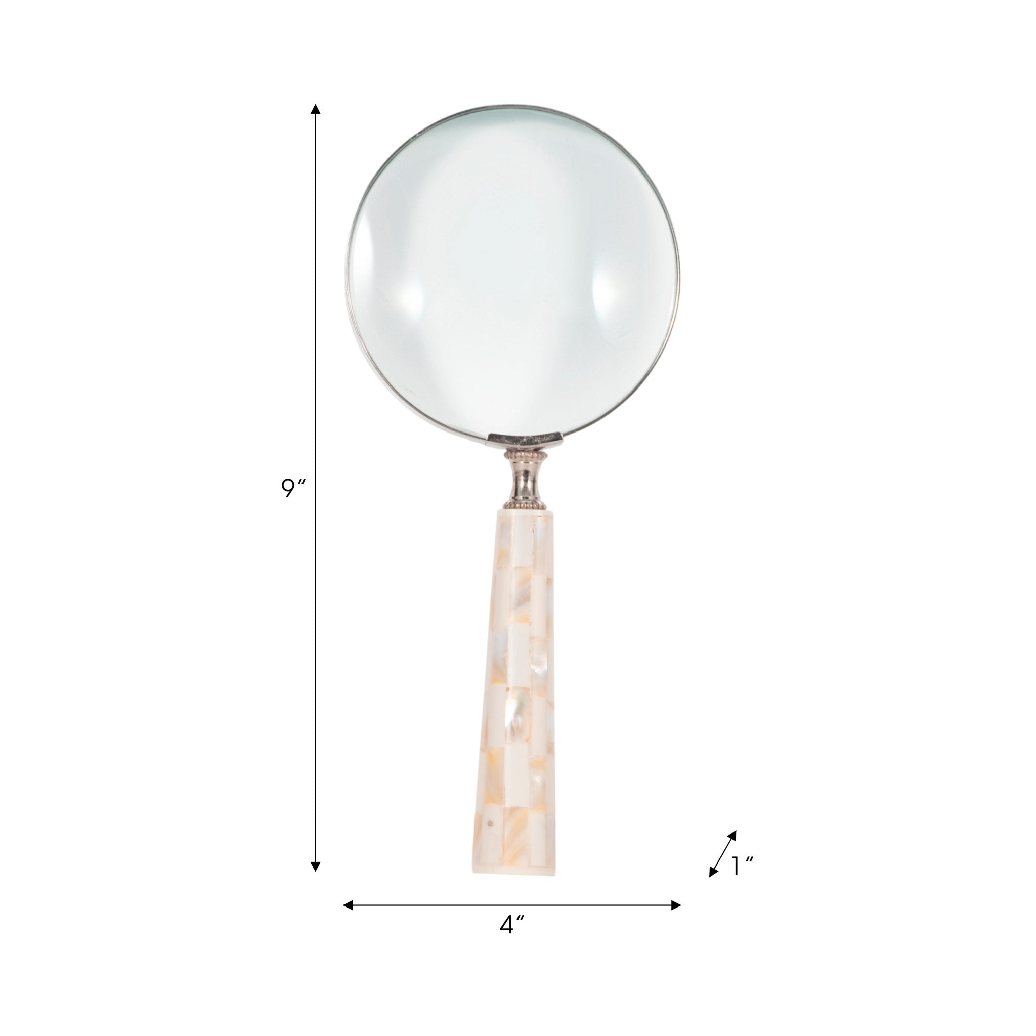 4" Mop Handle Magnifying Glass, Ivory Table Decors| Sagebrook Home