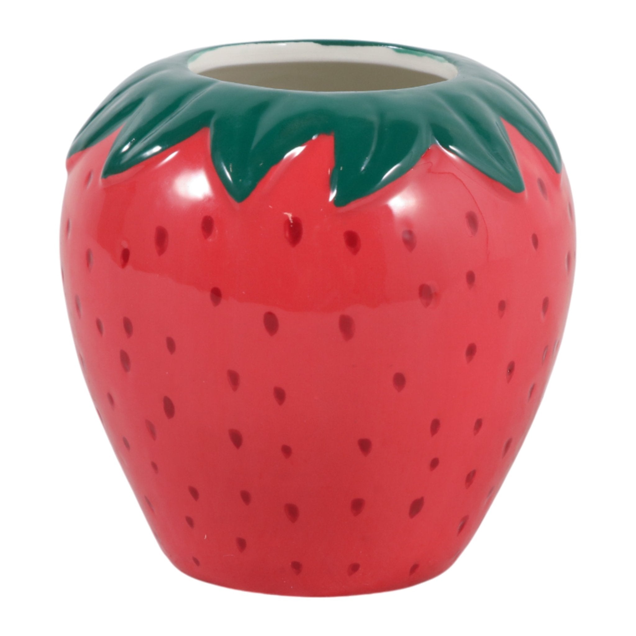 4" Strawberry Pencil Cup, Red Box| Sagebrook Home