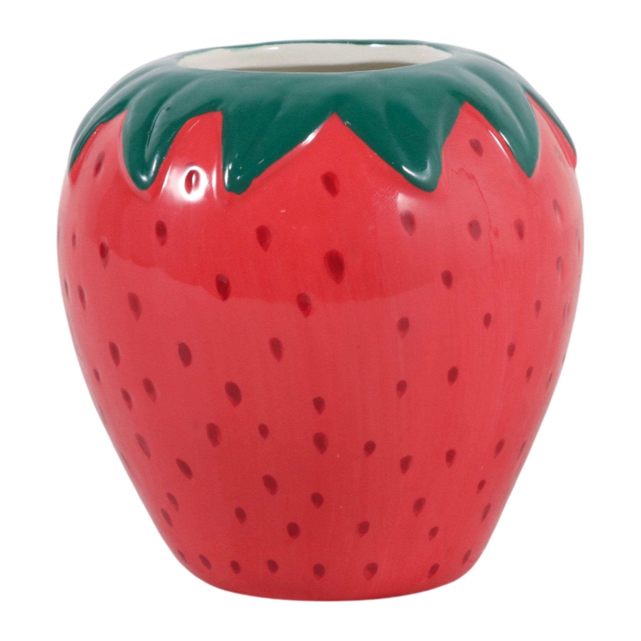 4" Strawberry Pencil Cup, Red Box| Sagebrook Home