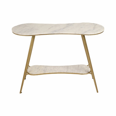 40" Allessa Marble Console Table - Al Rugaib Furniture