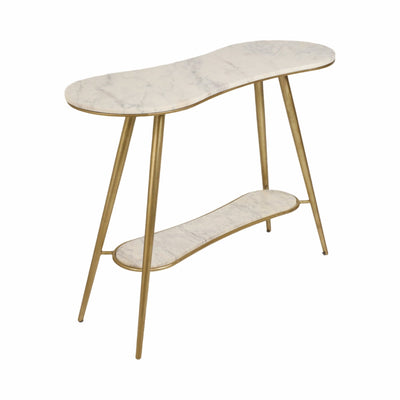 40" Allessa Marble Console Table - Al Rugaib Furniture