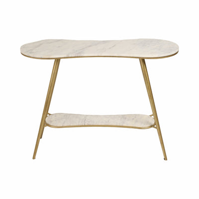 40" Allessa Marble Console Table - Al Rugaib Furniture