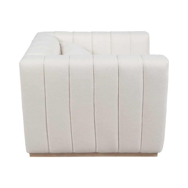 40" Andreeva Tufted Accent Chair, Ivory - Al Rugaib Furniture