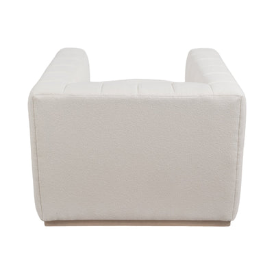 40" Andreeva Tufted Accent Chair, Ivory - Al Rugaib Furniture