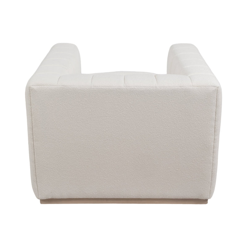 40" Andreeva Tufted Accent Chair, Ivory - Al Rugaib Furniture