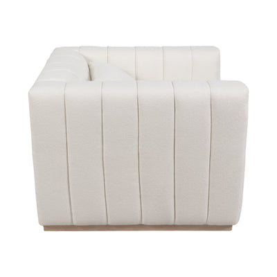 40" Andreeva Tufted Accent Chair, Ivory - Al Rugaib Furniture