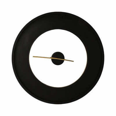 40" Fenn Black Wood Wall Clock - Al Rugaib Furniture