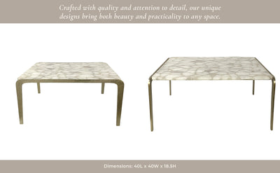 40" Larimore Quartz Top Coffee Table - Al Rugaib Furniture