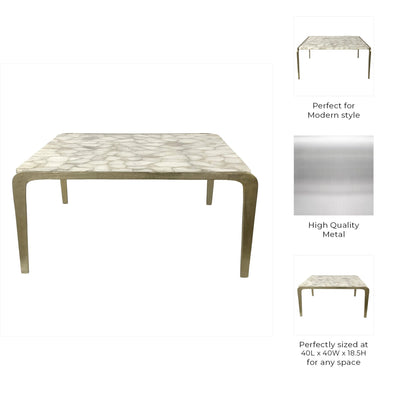 40" Larimore Quartz Top Coffee Table - Al Rugaib Furniture