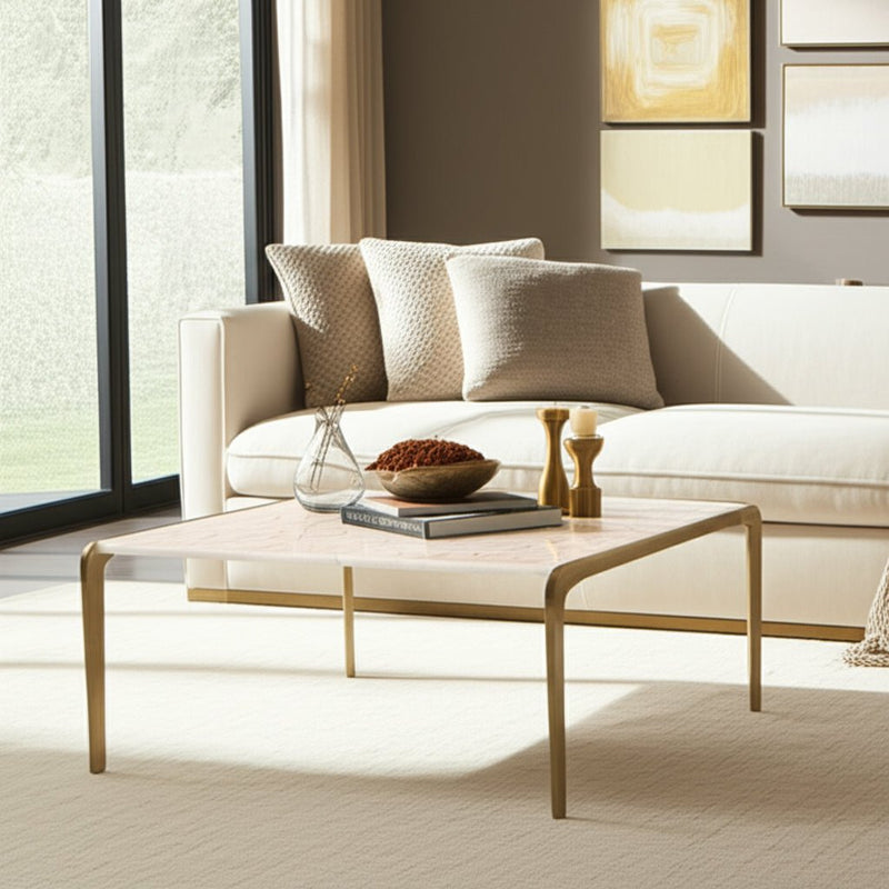 40" Larimore Quartz Top Coffee Table - Al Rugaib Furniture