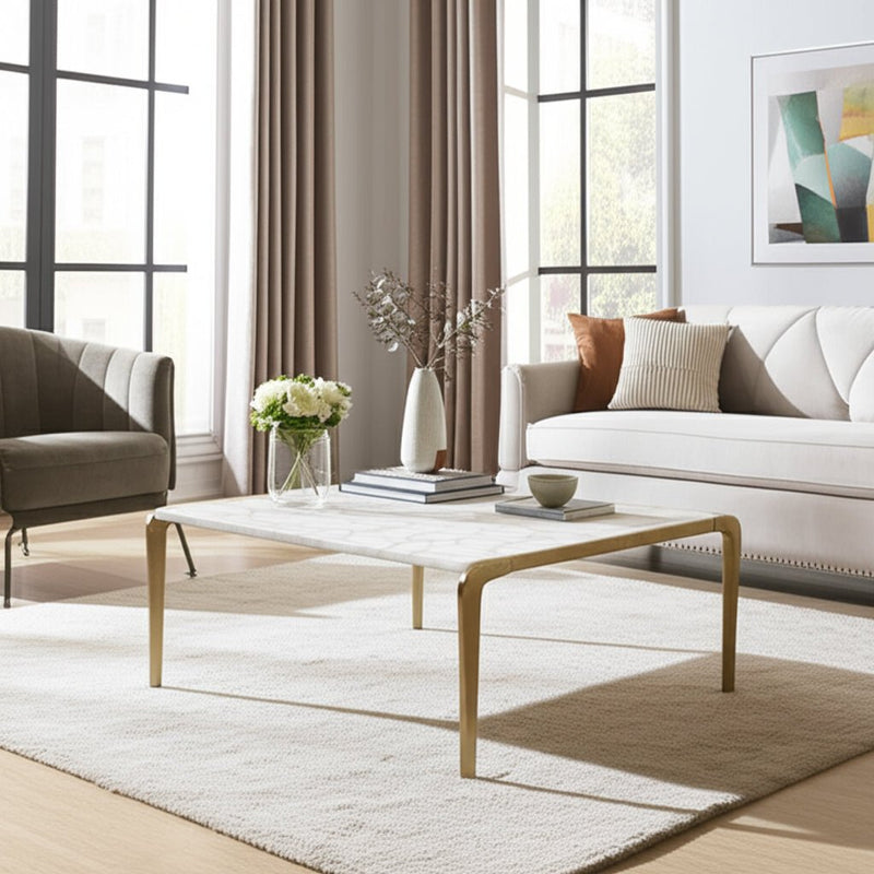 40" Larimore Quartz Top Coffee Table - Al Rugaib Furniture