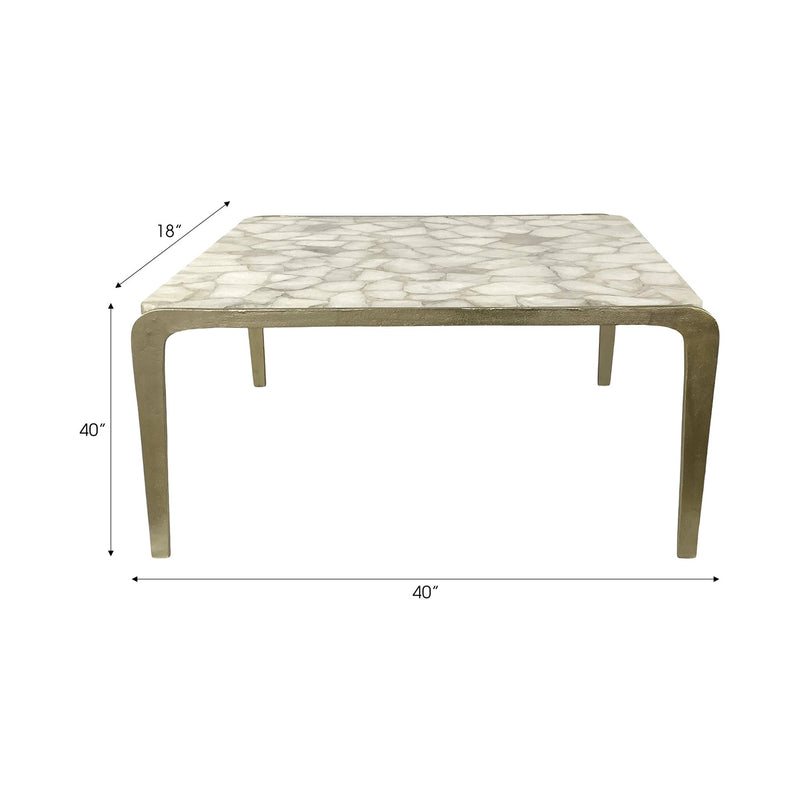 40" Larimore Quartz Top Coffee Table - Al Rugaib Furniture