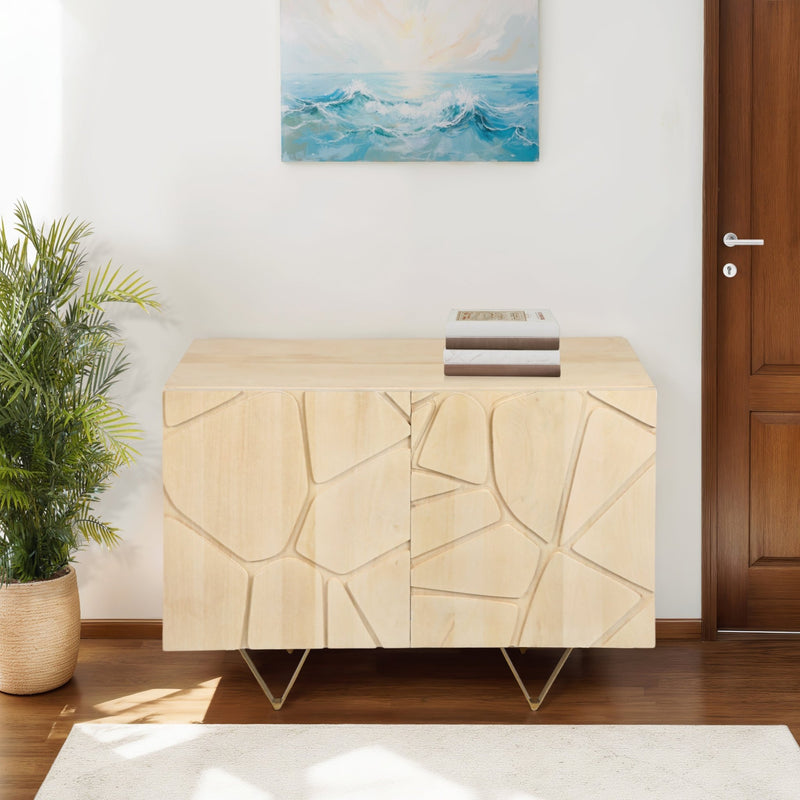 40" Occento Wood Chest, Brown - Al Rugaib Furniture