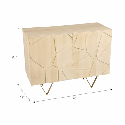 40" Occento Wood Chest, Brown - Al Rugaib Furniture