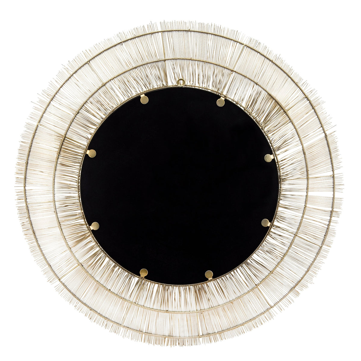 40" ROUND WIRE WALL ART W/ MIRROR, GOLD WB Mirrors| Sagebrook Home