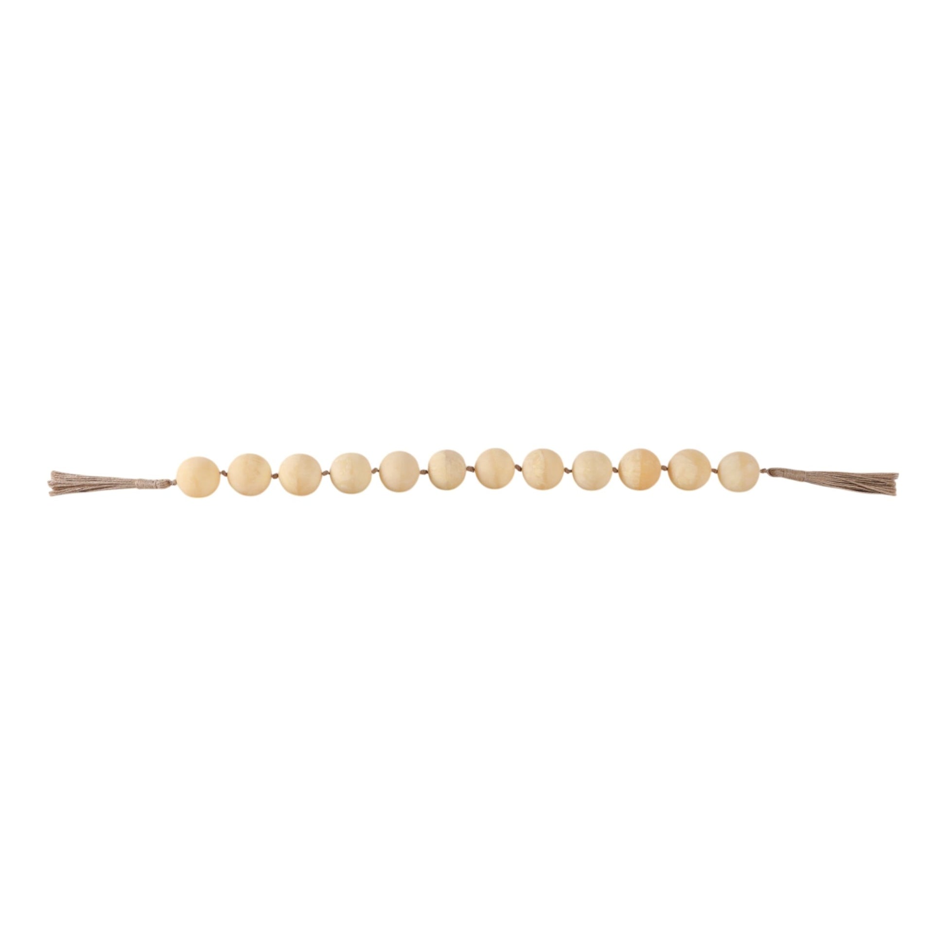40" SWIRLED 2" RESIN BEADED GARLAND, IVORY Table Decors| Sagebrook Home
