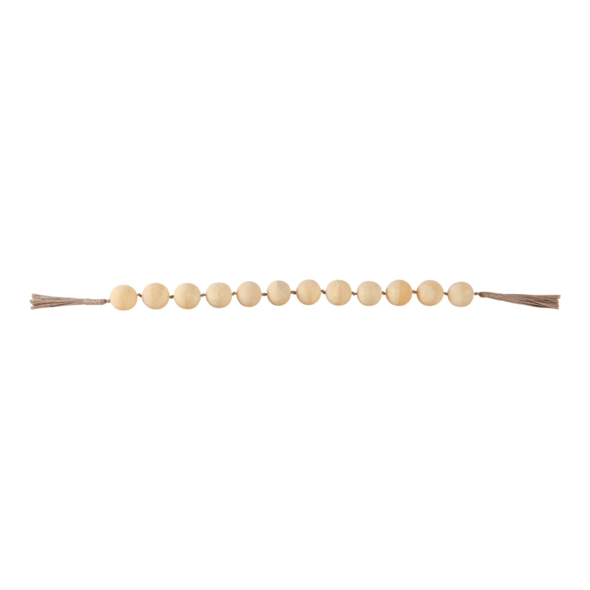 40" SWIRLED 2" RESIN BEADED GARLAND, IVORY Table Decors| Sagebrook Home