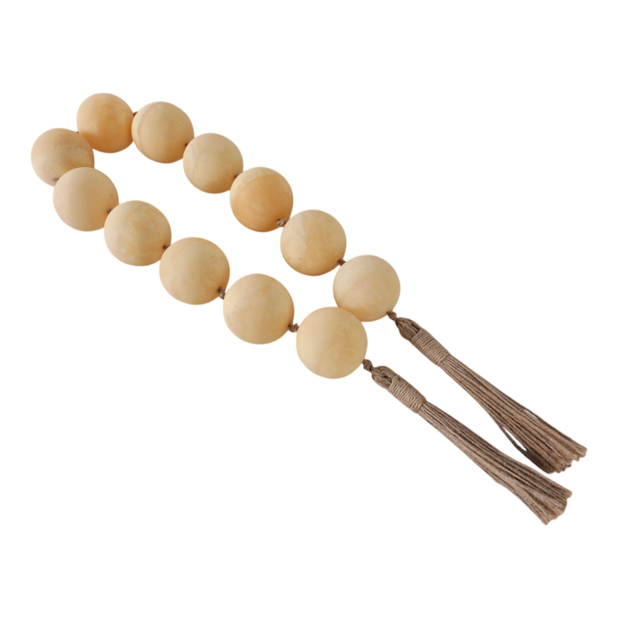 40" SWIRLED 2" RESIN BEADED GARLAND, IVORY Table Decors| Sagebrook Home