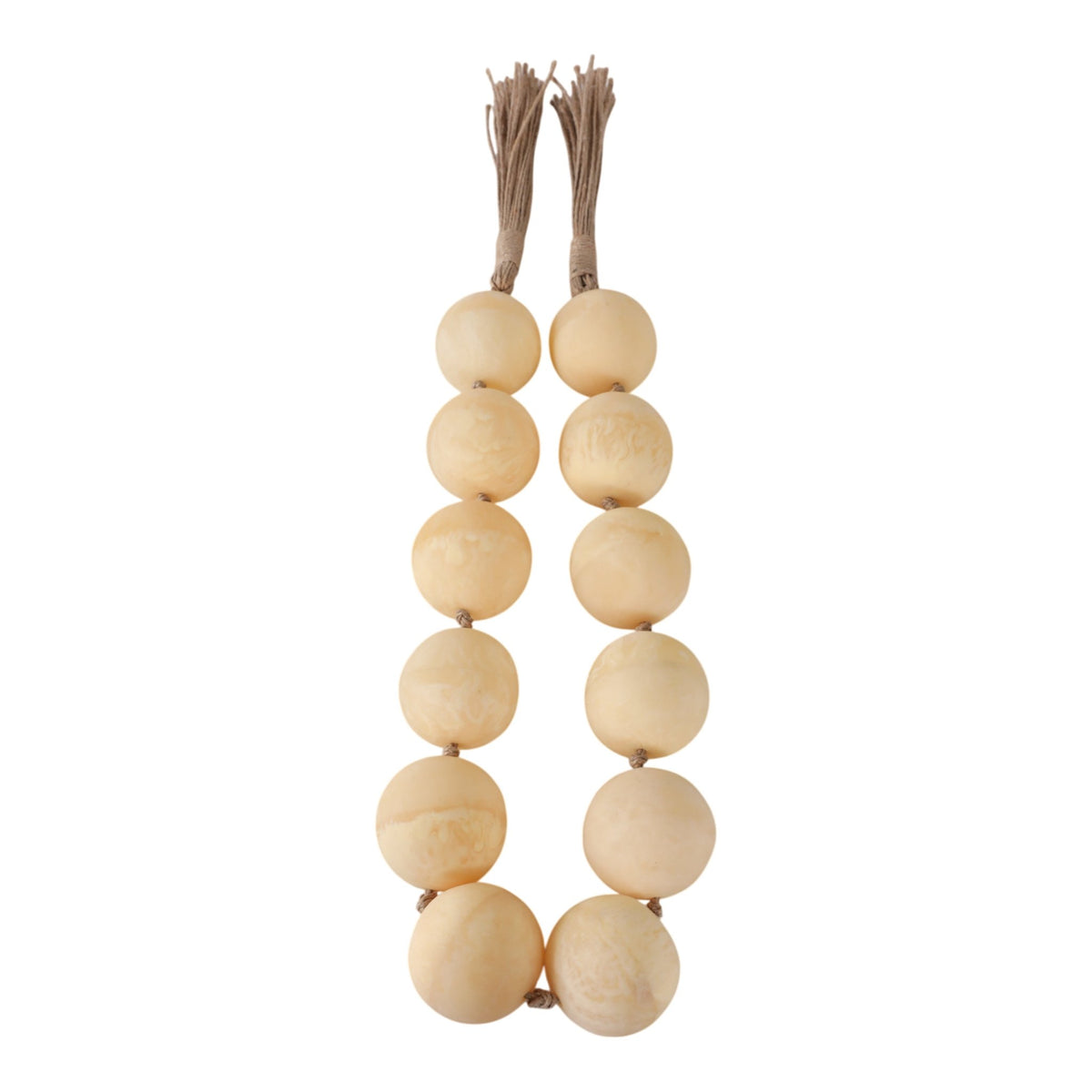 40" SWIRLED 2" RESIN BEADED GARLAND, IVORY Table Decors| Sagebrook Home
