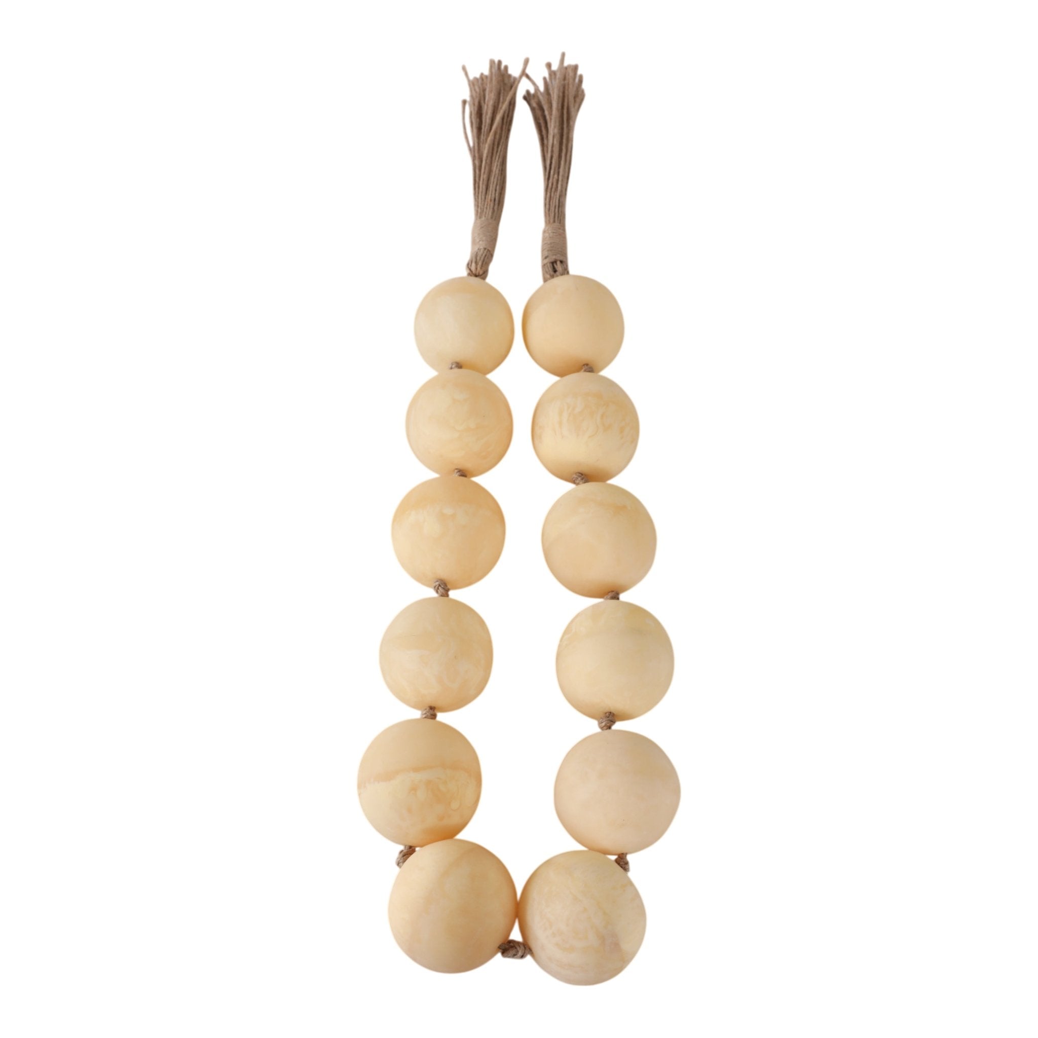 40" SWIRLED 2" RESIN BEADED GARLAND, IVORY Table Decors| Sagebrook Home