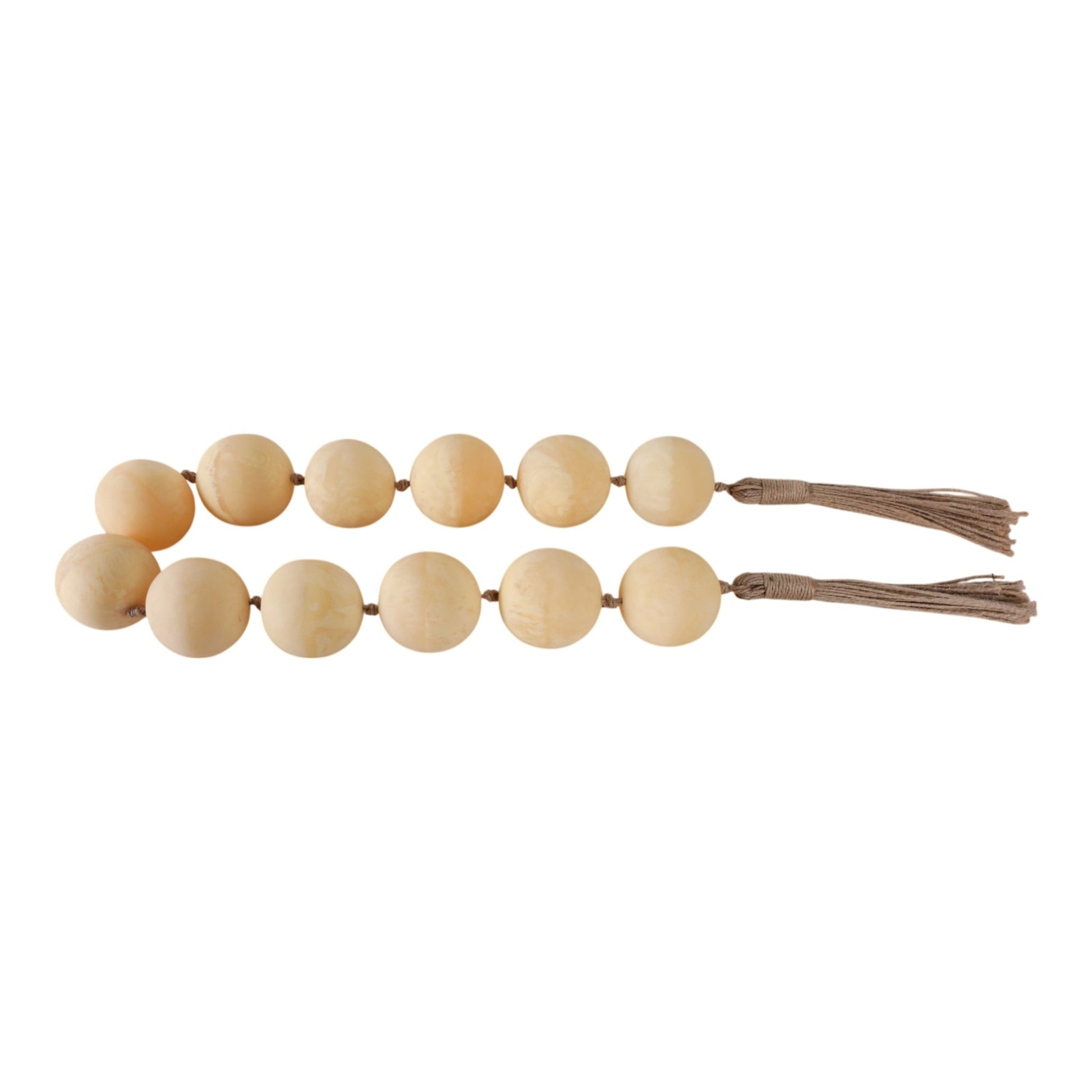 40" SWIRLED 2" RESIN BEADED GARLAND, IVORY Table Decors| Sagebrook Home