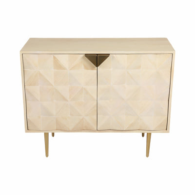 40" Taranto Wood Chest, White Wash - Al Rugaib Furniture